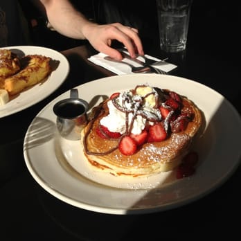 Bea Bea's - Gluten free pancakes with Nutella, strawberries and mascarpone and whipped cream. Yum. - Coffee & Tea Near Me - Burbank, California Bea Bea's - Gluten free pancakes with Nutella, strawberries and mascarpone and whipped cream. Yum. - Coffee & Tea Near Me - Burbank, California