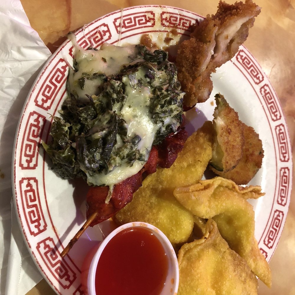 Bright Moon Buffet - a plate of food on a table - Chinese Near Me - Dayton, Ohio