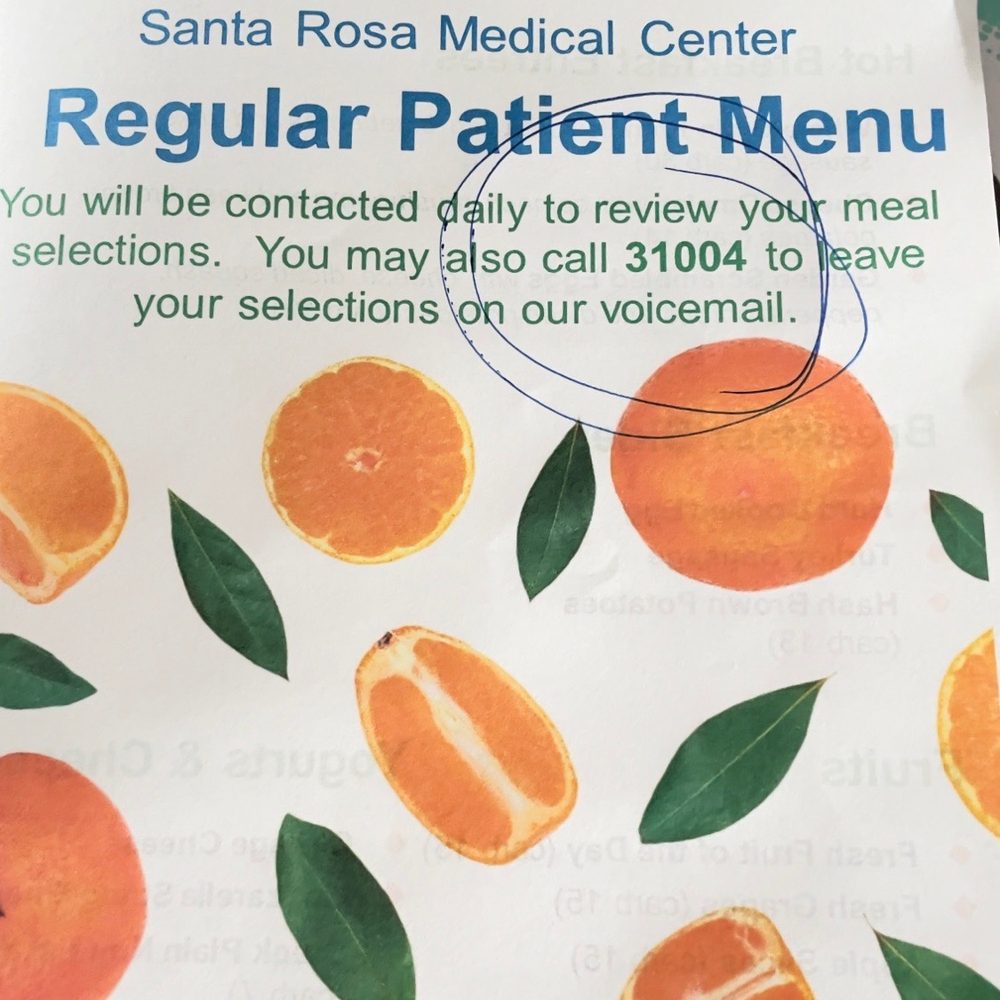 Food - Kaiser - Menu instructions - Cafeteria Near Me - Santa Rosa, California
