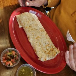 Las Cazuelas Taqueria - Jumbo quesadilla with al pastor