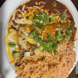 Cheese enchiladas with stuffed veggies and rice Cheese enchiladas with stuffed veggies and rice