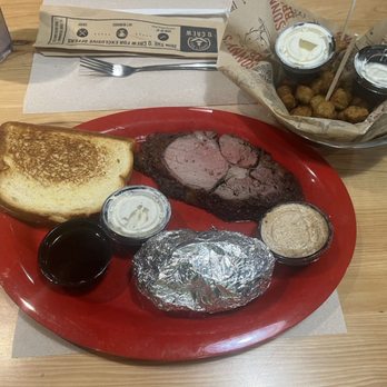Sonny's BBQ - Prime Rib!    Fried okra!  Sweet potato ! Garlic  toast! - Barbeque Near Me - Valdosta, Georgia