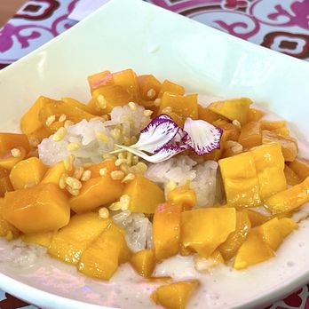 E-Jae Pak Mor - The mango was perfectly ripe in their sticky rice desserts - Thai Near Me - Seattle, Washington E-Jae Pak Mor - The mango was perfectly ripe in their sticky rice desserts - Thai Near Me - Seattle, Washington