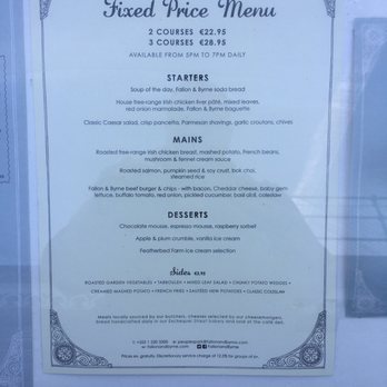 Fallon & Byrne - Fixed price menu. - Bakeries Near Me - Dublin, D Fallon & Byrne - Fixed price menu. - Bakeries Near Me - Dublin, D