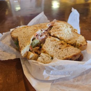 Great Harvest Bread Co - Breakfast Sandwich with veggies, bacon, and ham added - Bakeries Near Me - Temecula, California Great Harvest Bread Co - Breakfast Sandwich with veggies, bacon, and ham added - Bakeries Near Me - Temecula, California