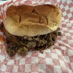 Iowa style loose meat burger
