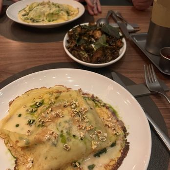 Wye Oak Tavern - Salmon wrapped in a pancake and brussel sprouts - Bars Near Me - Frederick, Maryland Wye Oak Tavern - Salmon wrapped in a pancake and brussel sprouts - Bars Near Me - Frederick, Maryland