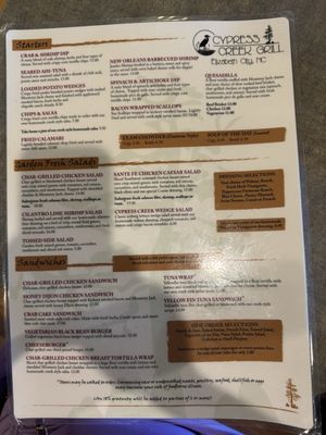 Menu photo 2 Cypress Creek Grill Elizabeth City, NC Menu photo 2 Cypress Creek Grill Elizabeth City, NC