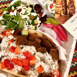 The Green Olive Mediterranean Cuisine - See how big it is ? Gyro done well