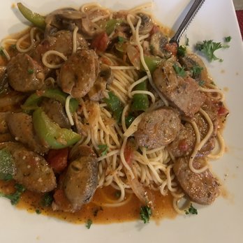 Francesco's - a plate of spaghetti with meat and vegetables - Italian Near Me - Claremore, Oklahoma