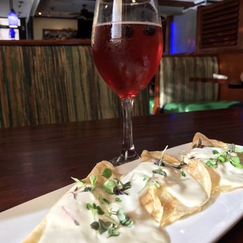 Clear Sky Cafe - Crepes Suzette and a Blueberry Mimosa! Delicious - New American Near Me - Clearwater, Florida
