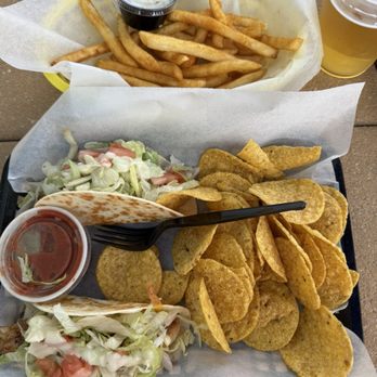 Ocean Front Bar and Grill - Fish taco w tortilla chips and salsa - American Near Me - Myrtle Beach, South Carolina Ocean Front Bar and Grill - Fish taco w tortilla chips and salsa - American Near Me - Myrtle Beach, South Carolina