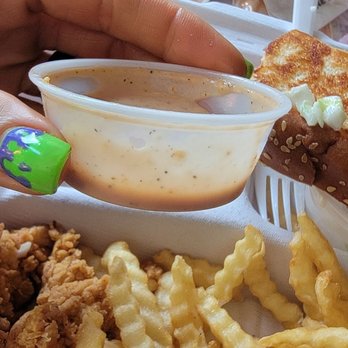 Raising Cane's Chicken Fingers - Only sauce they offer - Fast Food Near Me - Clovis, California