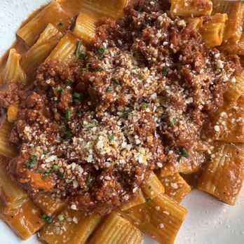 La Pizza Spot - Rigatoni with vodka sauce and beef Bolognese - Pizza Near Me - Campbell, California La Pizza Spot - Rigatoni with vodka sauce and beef Bolognese - Pizza Near Me - Campbell, California