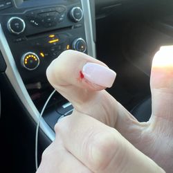 Beauty Bar & Spa - Fingers cute after nail tech re-used old files and dremel filing tips...