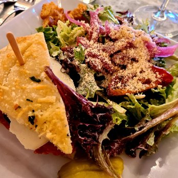 Nicoletta's Table - Spicy Italian Panini (1/2 order) with a side of verde salad - Italian Near Me - Lake Oswego, Oregon Nicoletta's Table - Spicy Italian Panini (1/2 order) with a side of verde salad - Italian Near Me - Lake Oswego, Oregon