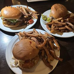 The Beerded Dog - Nashville chicken sandwich and beerded dog burger