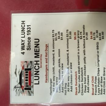 4 Way Lunch - Menu - Diners Near Me - Cartersville, Georgia