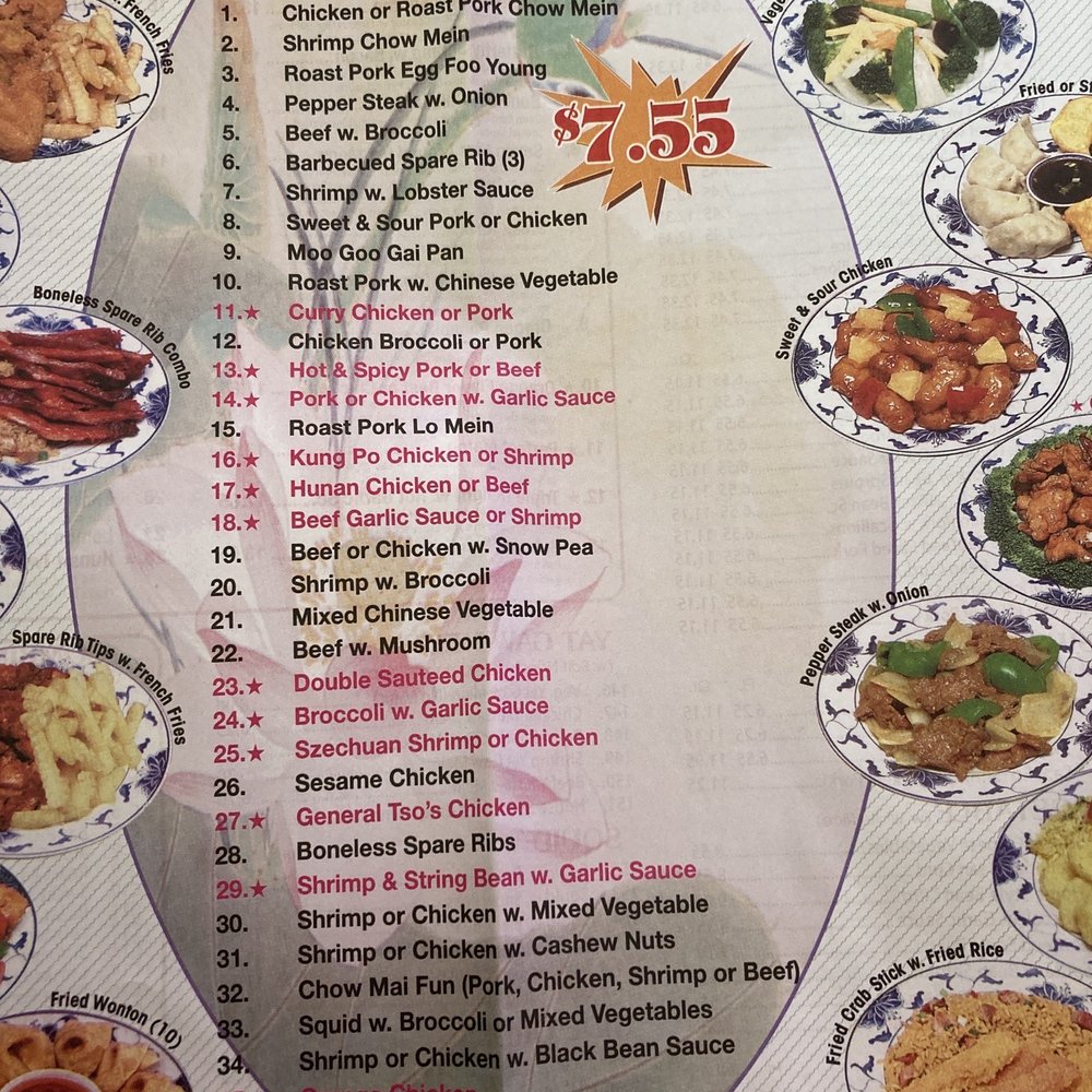 Lunch special menu