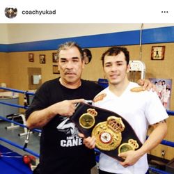 THEBOX Training Center - Coach Yuka w one of his champions