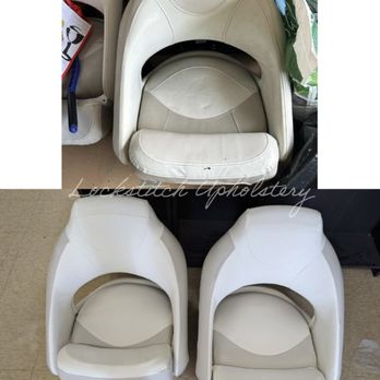 Lockstitch Upholstery - Azure bowrider captain's seat - Boat Repair Near Me - Dumfries, Virginia Lockstitch Upholstery - Azure bowrider captain's seat - Boat Repair Near Me - Dumfries, Virginia