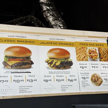 Smashed halal Burger - Menu of deliciousness - Burgers Near Me - Lacey, Washington