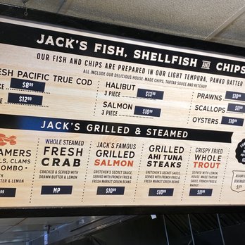 Jack's Fish Spot - Menu 2 - Seafood Markets Near Me - Seattle, Washington Jack's Fish Spot - Menu 2 - Seafood Markets Near Me - Seattle, Washington
