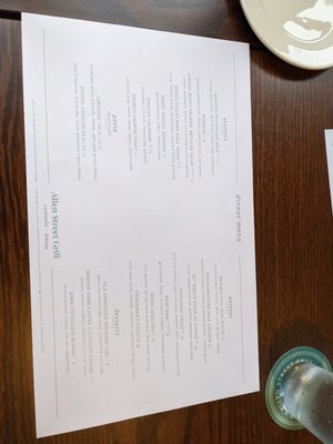 Menu photo 7 Allen Street Grill State College, PA