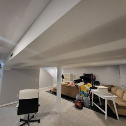 Abstract Drywall and Painting - March 19 2022 basement finish ceilings
