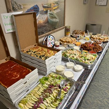 Santucci's Original Square Pizza - Luncheon spread for office staff - Pizza Near Me - Philadelphia, Pennsylvania Santucci's Original Square Pizza - Luncheon spread for office staff - Pizza Near Me - Philadelphia, Pennsylvania