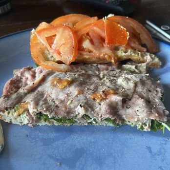 All’Antico Vinaio - $20 for a roast beef sandwich that contains a lot of tomatoes and one sad little slice of thin roast beef? This is pathetic in every way. - Sandwiches Near Me - New York, New York