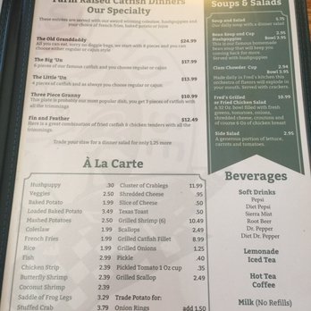 Fred's Fish House - Page two. Three-piece Granny is a great meal and value. - Seafood Near Me - Mountain Home, Arkansas