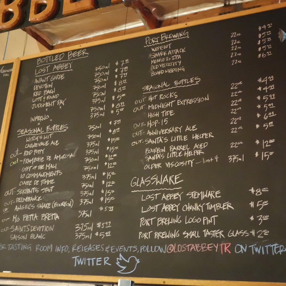 The Lost Abbey - Winter Bottle Menu - Breweries Near Me - Vista, California The Lost Abbey - Winter Bottle Menu - Breweries Near Me - Vista, California