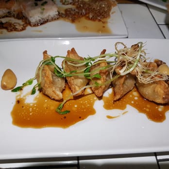 Underbelly - Shrimp gyoza.  Was yummy and a fav around the table. - Bars Near Me - San Diego, California