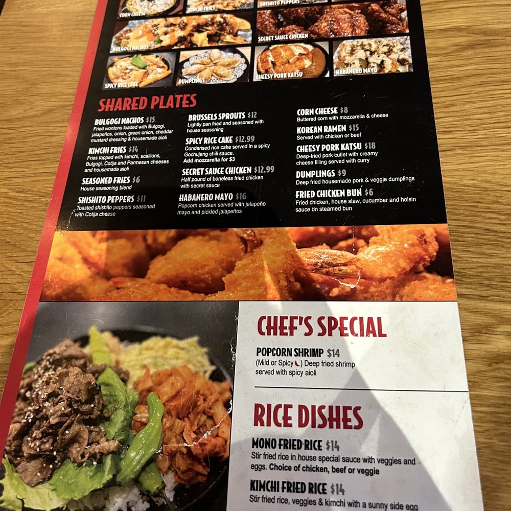 Mono Mono Korean Fried Chicken - Menu - Korean Near Me - Denver, Colorado Mono Mono Korean Fried Chicken - Menu - Korean Near Me - Denver, Colorado
