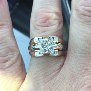 Diamond District - My beautiful new center stone to my 20 year old wedding set!  Looks like a whole new ring! - Jewelry Near Me - Estero, Florida