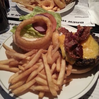 Brew House - The usual Cowboy Burger. - Bars Near Me - New Hyde Park, New York