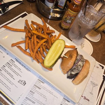 Patties & Pints - Brandt Beef Burger with Sweet Potato Fries $18 - American Near Me - Valley Center, California Patties & Pints - Brandt Beef Burger with Sweet Potato Fries $18 - American Near Me - Valley Center, California