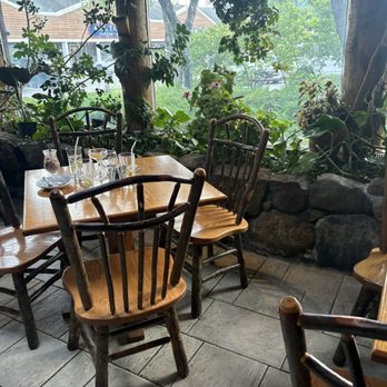 The Log Jam Restaurant - Window views of the outlet malls. - American Near Me - Lake George, New York