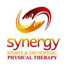 Synergy Sports & Orthopedic Physical Therapy - Synergy logo demonstrates a hands on approach relationship with patients.