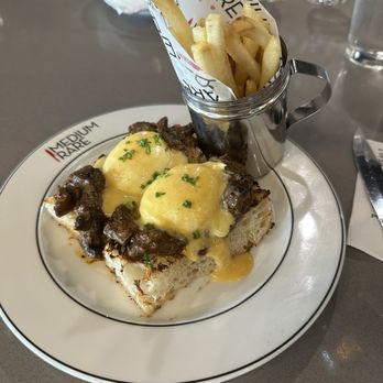 Medium Rare - Eggs Benedict Medium Rare style - Steakhouses Near Me - Houston, Texas Medium Rare - Eggs Benedict Medium Rare style - Steakhouses Near Me - Houston, Texas