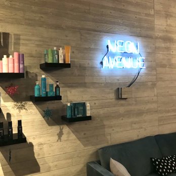 Neon Avenue - A neon sign that says neon...by the product wall - Hair Extensions Near Me - Chicago, Illinois
