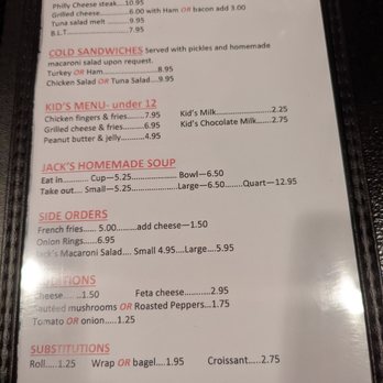 Jack's Cafe - Menu - Cafes Near Me - Verona, New Jersey