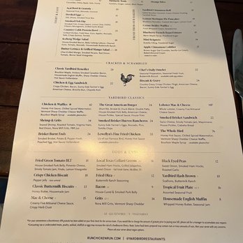 Yardbird - Menu - Southern Near Me - Dallas, Texas