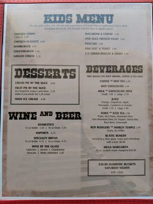 Menu photo 2 The Rustic Fort Calhoun, NE Menu photo 2 The Rustic Fort Calhoun, NE