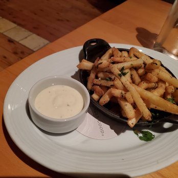 Pinstripes - Truffle fries with sauce - Venues & Event Spaces Near Me - Washington, DC, District of Columbia