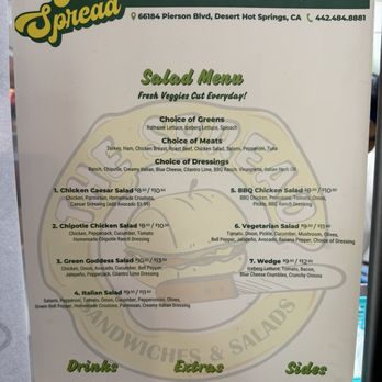 The Spread - Menu - Sandwiches Near Me - Desert Hot Springs, California The Spread - Menu - Sandwiches Near Me - Desert Hot Springs, California