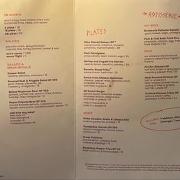 Dinner Menu as of 1/31/26