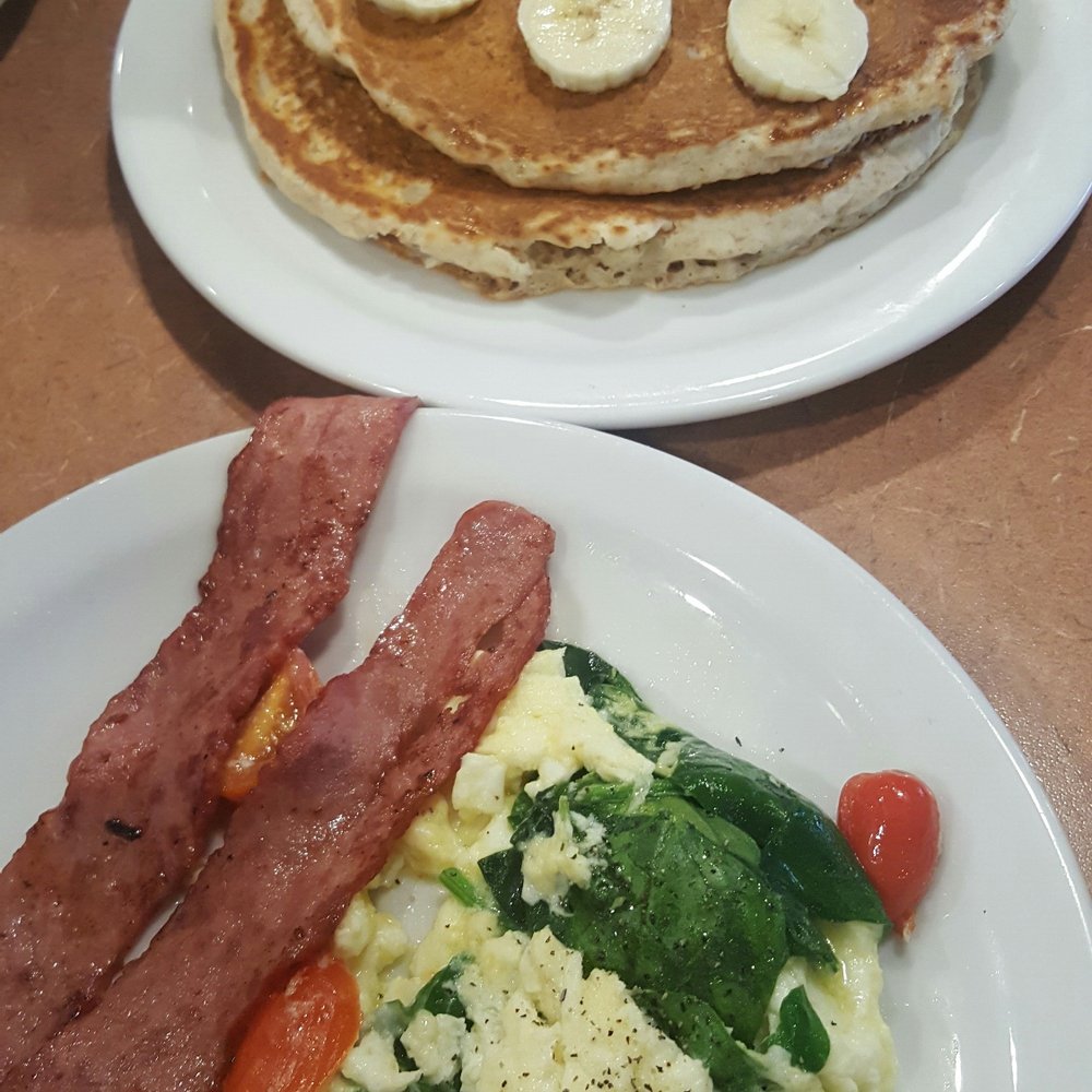Denny's - Fit Slam with honey wheat pancakes - American Near Me - San Jose, California Denny's - Fit Slam with honey wheat pancakes - American Near Me - San Jose, California