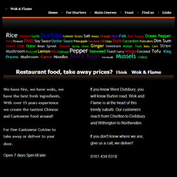 Wok & Flame - online website